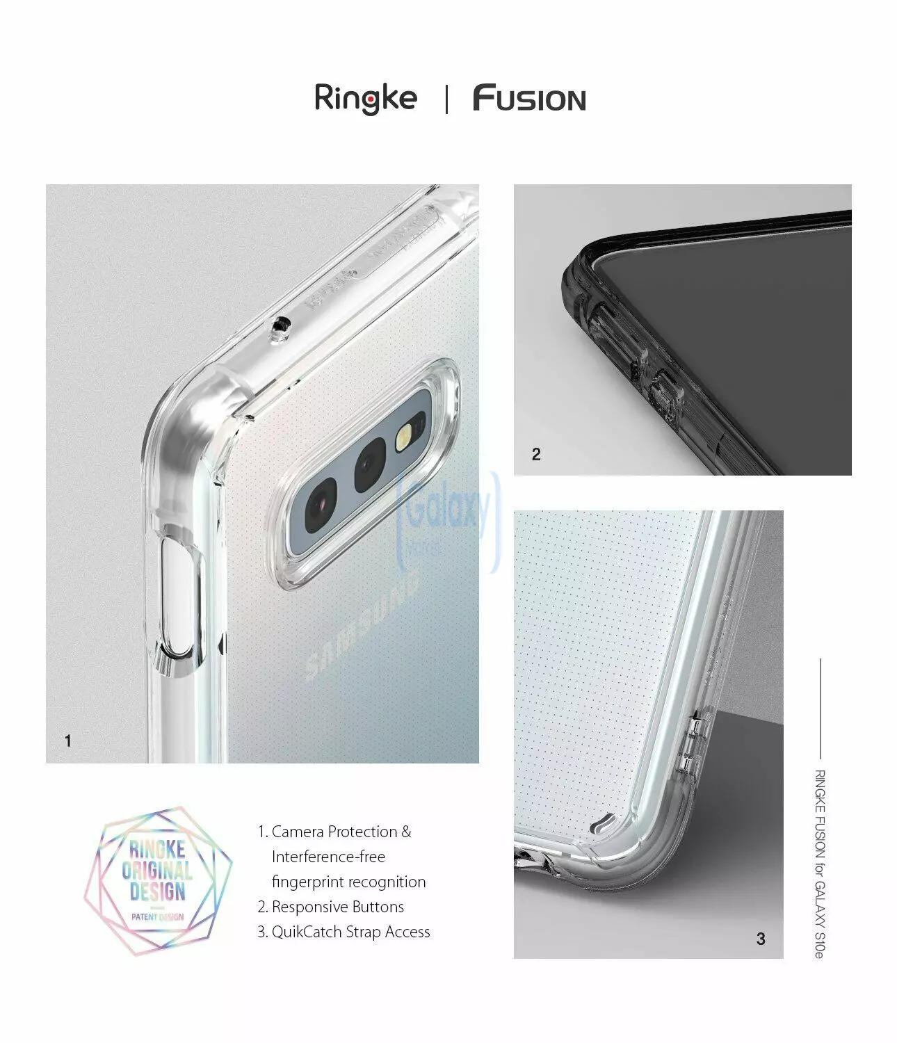 Чехол бампер Ringke Fusion для Samsung Galaxy S10e Clear (Прозрачный)