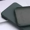 Чехол бампер Anomaly Silicone (с микрофиброй) для Samsung Galaxy A12 Dark Green (Темно Зеленый)