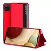 Чехол книжка для Samsung Galaxy A12 Anomaly Smart Window Red (Красный)