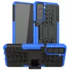 Противоударный чехол бампер Nevellya Case (встроенная подставка) для Samsung Galaxy S21 Ultra Blue (Синий)