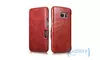 Чехол книжка c натуральной кожи Icarer Vintage Case для Samsung Galaxy S7 G930F Red (Красный)