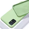Чехол бампер Anomaly Silicone (с микрофиброй) для Samsung Galaxy A51 Light Green (Светло Зеленый)