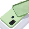 Чехол бампер Anomaly Silicone (с микрофиброй) для Samsung Galaxy A21s Light Green (Светло Зеленый)