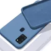 Чехол бампер Anomaly Silicone (с микрофиброй) для Samsung Galaxy A21s Blue (Синий)