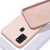 Чехол бампер Anomaly Silicone (с микрофиброй) для Samsung Galaxy A21s Sand Pink (Песочный Розовый)