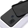 Чехол бампер Anomaly Silicone (с микрофиброй) для Samsung Galaxy A21s Black (Черный)