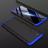 Противоударный чехол бампер GKK Dual Armor для Samsung Galaxy Note 20 Black / Blue (Черный / Синий)
