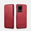 Кожаный чехол книжка для Samsung Galaxy S20 Ultra iCarer Luxury Curved Edge Red (Красный)