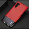 Чехол бампер Imak Leather Fit для Samsung Galaxy Note 10 Black / Red (Черный / Красный)