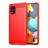 Чехол бампер iPaky Carbon Fiber для Samsung Galaxy M51 Red (Красный)