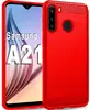 Чехол бампер iPaky Carbon Fiber для Samsung Galaxy A21 Red (Красный)