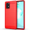 Чехол бампер iPaky Carbon Fiber для Samsung Galaxy S10 Lite Red (Красный)