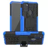 Противоударный чехол бампер Nevellya Case (встроенная подставка) для Samsung Galaxy A21s Blue (Синий)