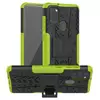 Противоударный чехол бампер Nevellya Case (встроенная подставка) для Samsung Galaxy A21s Green (Зеленый)
