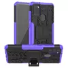Противоударный чехол бампер Nevellya Case (встроенная подставка) для Samsung Galaxy A21s Purple (Пурпурный)