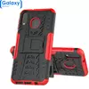 Противоударный чехол бампер Nevellya Case (встроенная подставка) для Samsung Galaxy M20 Red (Красный)
