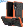 Противоударный чехол бампер Nevellya Case (встроенная подставка) для Samsung Galaxy A50 Orange (Оранжевый)