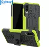 Противоударный чехол бампер Nevellya Case (встроенная подставка) для Samsung Galaxy A50 Green (Зеленый)