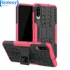 Противоударный чехол бампер Nevellya Case (встроенная подставка) для Samsung Galaxy A50 Pink (Розовый)