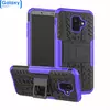 Противоударный чехол бампер Nevellya Case (встроенная подставка) для Samsung Galaxy A6 2018 Purple (Пурпурный)