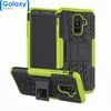 Противоударный чехол бампер Nevellya Case (встроенная подставка) для Samsung Galaxy A6 Plus 2018 Green (Зеленый)