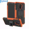 Противоударный чехол бампер Nevellya Case (встроенная подставка) для Samsung Galaxy A6 Plus 2018 Orange (Оранжевый)
