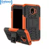 Противоударный чехол бампер Nevellya Case (встроенная подставка) для Samsung Galaxy J4 2018 J400F Orange (Оранжевый)