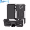 Противоударный чехол бампер Nevellya Case (встроенная подставка) для Samsung Galaxy J6 Plus White (Белый)