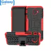 Противоударный чехол бампер Nevellya Case (встроенная подставка) для Samsung Galaxy J6 Plus Red (Красный)
