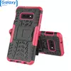 Противоударный чехол бампер Nevellya Case (встроенная подставка) для Samsung Galaxy S10e Pink (Розовый)