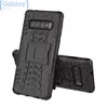 Противоударный чехол бампер Nevellya Case (встроенная подставка) для Samsung Galaxy S10 Plus Black (Черный)