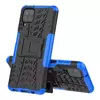 Противоударный чехол бампер Nevellya Case (встроенная подставка) для Samsung Galaxy M22 Blue (Синий)