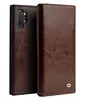 Кожаный чехол книжка для Samsung Galaxy Note 10 Plus Qialino Business Classic Leather Wallet Dark Brown (Темно Коричневый)
