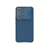 Противоударный чехол бампер Nillkin CamShield Pro (шторка на камеру) для Samsung Galaxy S22 Blue (Синий)