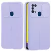 Чехол бампер Anomaly Leather Fit Pro (шторка на камеру) для Samsung Galaxy M21 Light Purple (Светло Пурпурный)