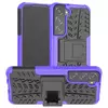Противоударный чехол бампер Nevellya Case (встроенная подставка) для Samsung Galaxy S22 Purple (Пурпурный)