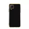 Чехол бампер для Samsung Galaxy A12 Anomaly Color Plating Gold (Золотой)