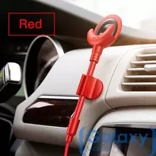 Автомобильный держатель и кабель для зарядки Baseus O-type Car Mount Cable Red (Красный)