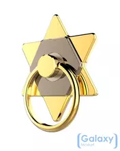 Кольцо-подставка Hoco Cph05-b Hexagram Ring Mobile Holder для смартфонов и телефонов Gold (Золотой)