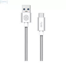 Оригинальный кабель для зарядки и передачи данных NILLKIN Elite Cable USB - Type C для смартфонов и планшетов 1,0 м Silvery (Сириблистый)