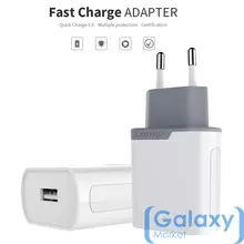 Зарядная станция Nillkin Fast Charge 3.0 A для смартфонов и телефонов от розетки 220В White (Белый)