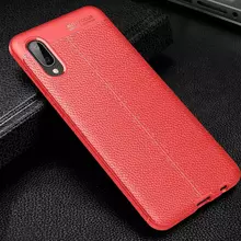Чехол бампер для Samsung Galaxy A02 Anomaly Leather Fit Red (Красный)
