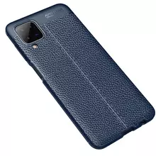 Чехол бампер Anomaly Leather Fit Case для Samsung Galaxy A12 Blue (Синий)