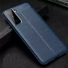 Чехол бампер Anomaly Leather Fit Case для Samsung Galaxy S21 Plus Blue (Синий)