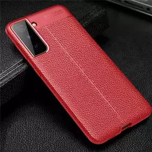 Чехол бампер Anomaly Leather Fit Case для Samsung Galaxy S21 Plus Red (Красный)