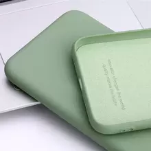 Чехол бампер Anomaly Silicone для Samsung Galaxy A12 Light Green (Светло-зеленый)