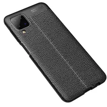 Чехол бампер Anomaly Leather Fit Case для Samsung Galaxy M12 Black (Черный)