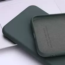 Чехол бампер Anomaly Silicone для Samsung Galaxy S21 Ultra Dark Green (Темно-зеленый)
