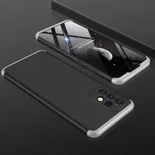 Чехол бампер для Samsung Galaxy A72 GKK Dual Armor Black/Silver (Черный/Серебристый)