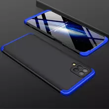 Чехол бампер для Samsung Galaxy A22 GKK Dual Armor Black\Blue (Черный\Синий)